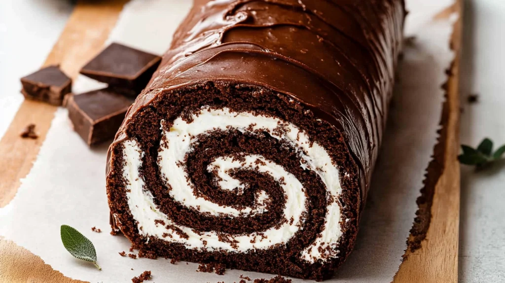 Chocolate roll cake